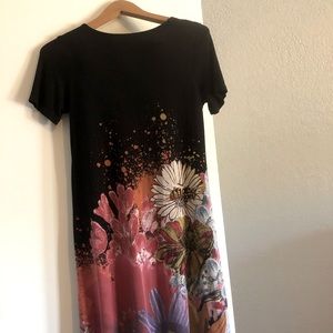 Desigual T shirt dress 90s style bohemian clown mini dress